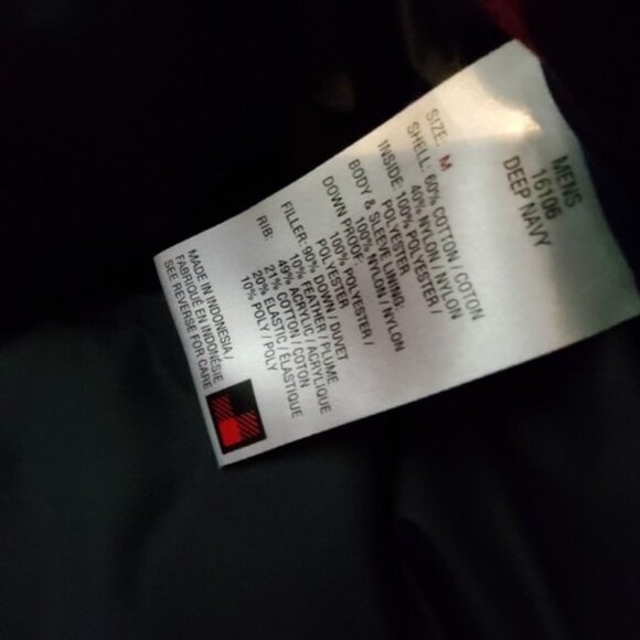 Woolrich Langhorne Men's Puffer Jacket Size Medium Deep Navy 550 Fill 16106 - Picture 14 of 14